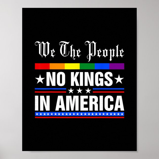 Affiche Nous Le Peuple Pas De Rois En Amérique Anti-trump  (Devant)