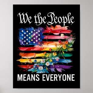 Affiche Nous Le Peuple Signifie Tout Le Monde Arc-en-ciel