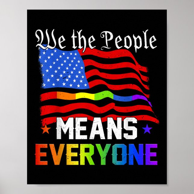 Affiche Nous Le Peuple Signifie Tout Le Monde Constitution (Devant)