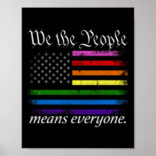 Affiche Nous Le Peuple Signifie Tout Le Monde Usa Lgbt Éga