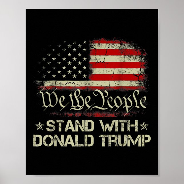 Affiche Nous, Le Peuple, Sommes Avec Donald Trump 2024 Amé (Devant)
