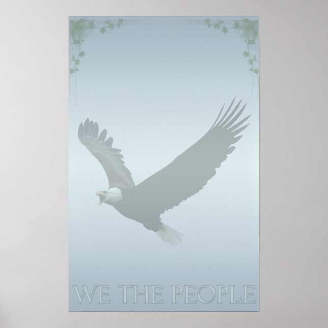 Affiche 'Nous Le Peuple' USA aigle chauve patrioti (Devant)