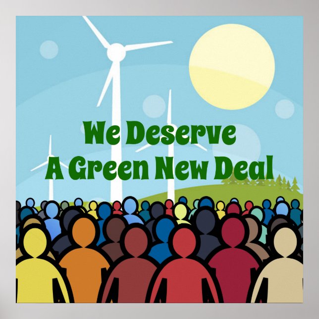 Affiche Nous méritons un New Deal vert (Devant)