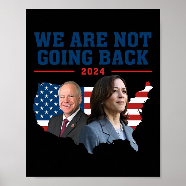 Affiche Nous N'Allons Pas Kamala Harris W 2024 Président P (Devant)
