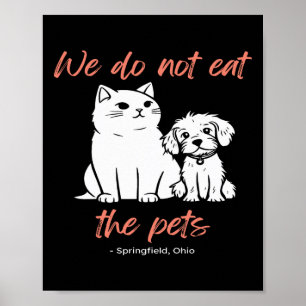 Affiche Nous ne mangeons pas les animaux de compagnie Spri