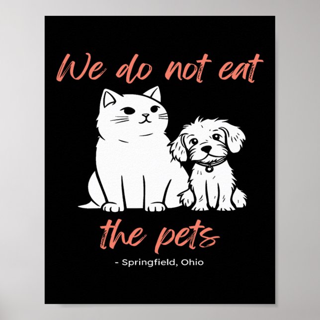 Affiche Nous ne mangeons pas les animaux de compagnie Spri (Devant)