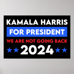 Affiche Nous Ne Retournons Pas Kamala Harris Pour Présiden