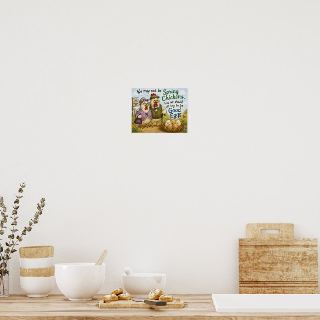 Affiche Nous ne sommes peut-être plus des jeunes poulets … (Cuisine)
