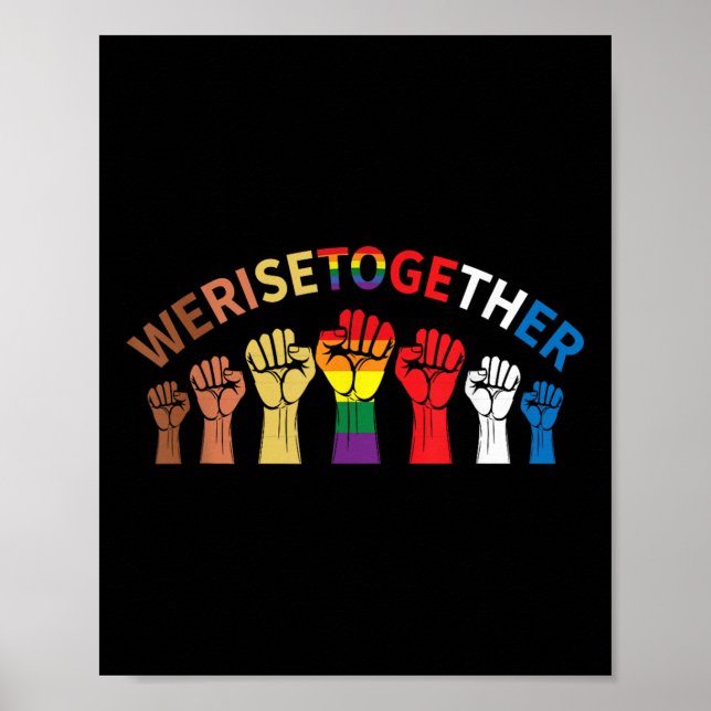 Affiche Nous nous rassemblons Black Pride Gay pride Lgbtq  (Devant)