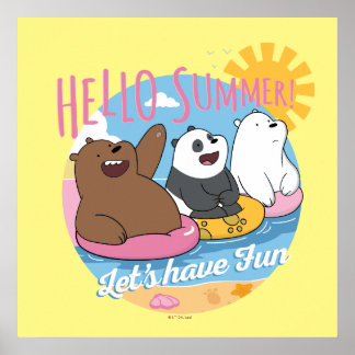 Affiche Nous Ours Nus - Bonjour été! Amusons-nous