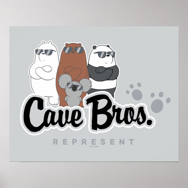 Affiche Nous Ours Nus - Bros Grotte. Représenter (Devant)