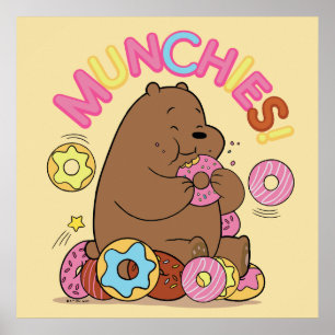 Affiche Nous Ours Nus - Grizz Donut Munchies!