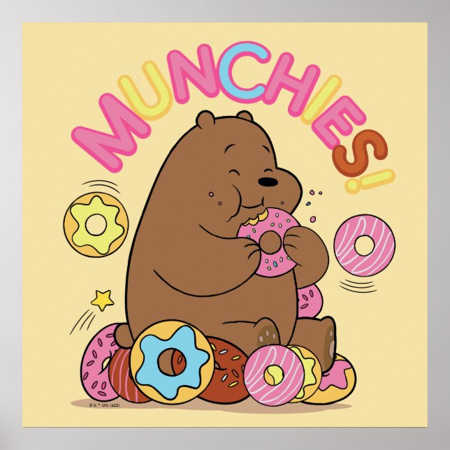 Affiche Nous Ours Nus - Grizz Donut Munchies! (Devant)