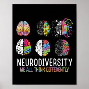 Affiche Nous pensons tous différemment Neurodiversité Chem