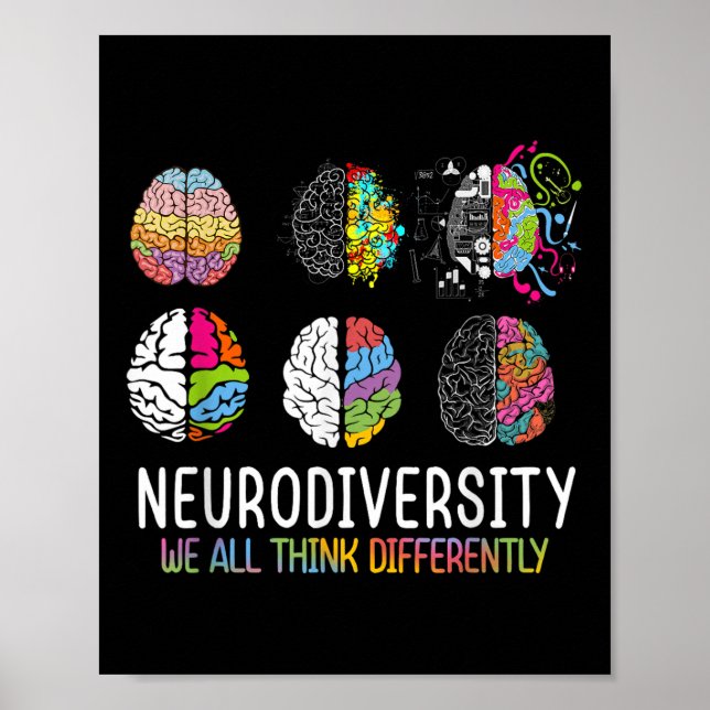Affiche Nous pensons tous différemment Neurodiversité Chem (Devant)