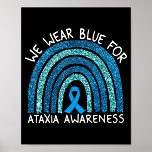 Affiche Nous Portons Du Bleu Pour Ataxia Sensibilisation R