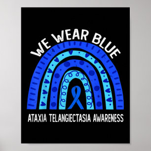 Affiche Nous portons du bleu pour la sensibilisation à l'a