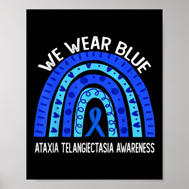 Affiche Nous portons du bleu pour la sensibilisation à l'a (Devant)