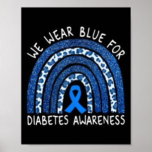 Affiche Nous Portons Du Bleu Pour La Sensibilisation Au Di