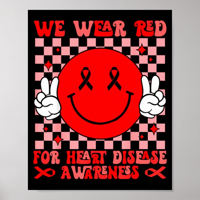 Affiche Nous Portons Du Rouge Pour Le Mois De La Sensibili (Devant)