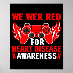 Affiche Nous portons du rouge pour les enfants gamers sens