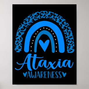Affiche nous portons l'arc-en-ciel bleu awsewwpour Ataxia