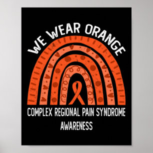 Affiche Nous Portons L'Orange Pour Le Syndrome De Douleur