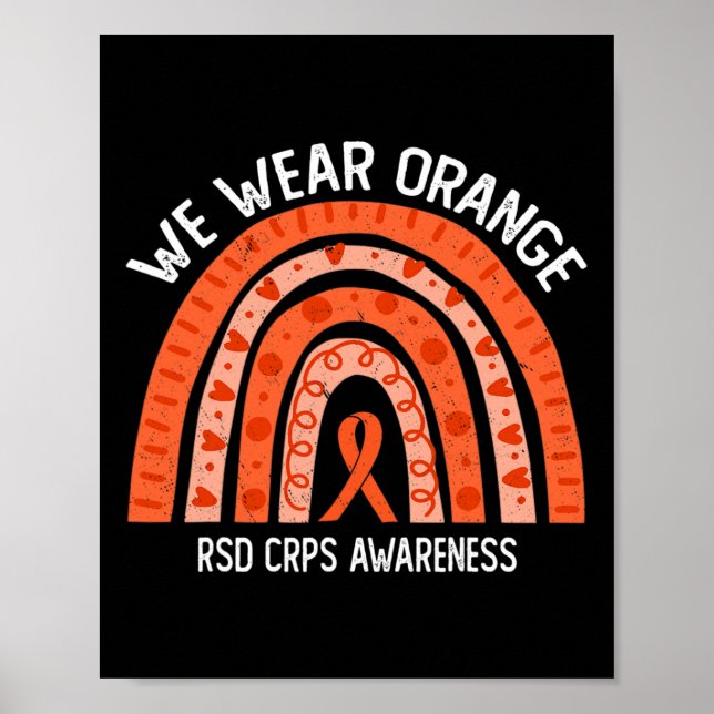 Affiche Nous portons Orange pour la sensibilisation RSD CR (Devant)