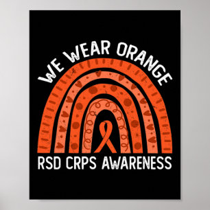 Affiche Nous Portons Orange Rainbow Pour La Sensibilisatio
