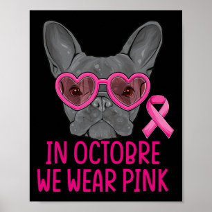 Affiche Nous Portons Pink Bulldog Chien Chien Chien Consci