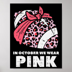 Affiche Nous Portons Pink Football Breast Cancer Sensibili