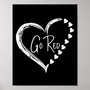 Affiche Nous Portons Rouge En Février Go Red Heart Disease