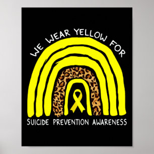 Affiche Nous Portons Un Arc En Arc Jaune Pour La Préventio