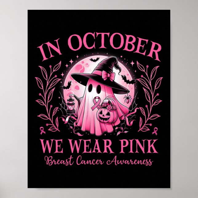 Affiche Nous portons une conscience du cancer du sein rose (Devant)