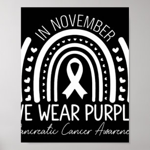 Affiche Nous Portons Violet Pancréatique Cancer Sensibilis