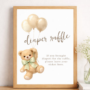 Affiche Nous pouvons à peine attendre Baby Shower Tombola
