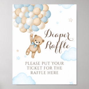 Affiche Nous pouvons à peine attendre Ballon Ours Garçon B