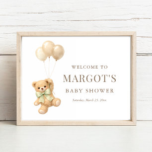 Affiche Nous pouvons à peine attendre Bienvenue à la baby