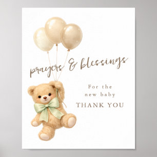 Affiche Nous Pouvons à Peine Attendre Cadeaux et Prières p