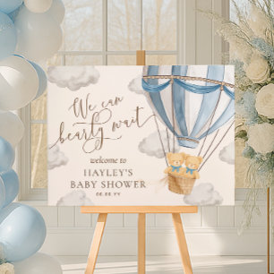 Affiche Nous pouvons à peine attendre Jumeaux Baby Shower 