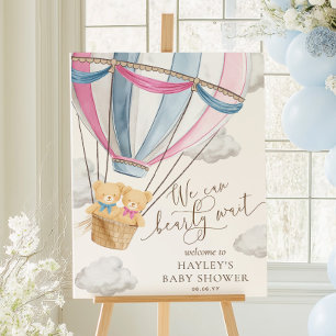 Affiche Nous pouvons à peine attendre Jumeaux Baby Shower