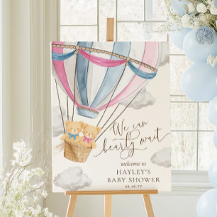 Affiche Nous pouvons à peine attendre Jumeaux Baby Shower