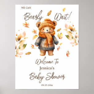 Affiche Nous pouvons à peine attendre la Baby Shower