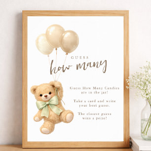 Affiche Nous pouvons à peine attendre la Baby Shower Devin