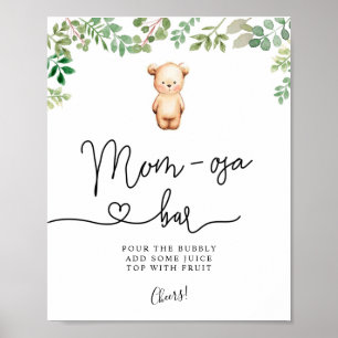 Affiche Nous pouvons à peine attendre la baby shower Mom-o