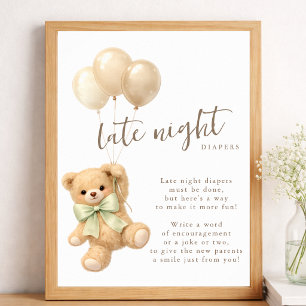 Affiche Nous pouvons à peine attendre les couches pour béb