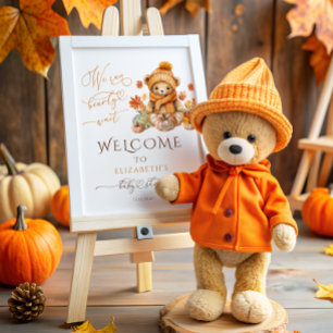 Affiche Nous pouvons attendre avant Baby shower d'automne