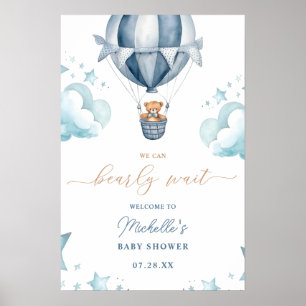 Affiche Nous pouvons attendre l'accueil Baby shower