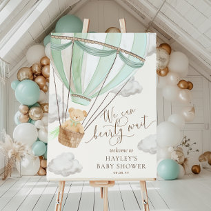 Affiche Nous pouvons attendre le Baby shower vert de la me
