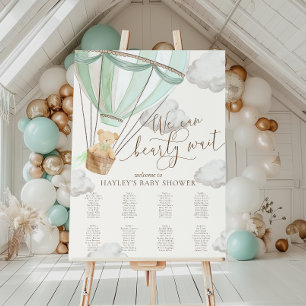 Affiche Nous pouvons attendre le Baby shower vert plan de